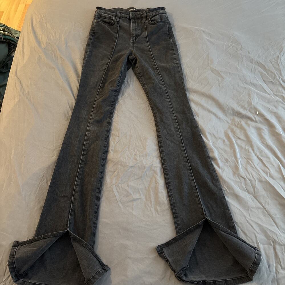 JOE'S JEANS W 24 High Rise Straight Leg Ankle Crop Black Lyocell Denim
